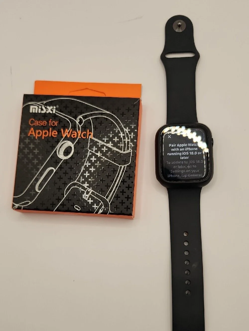 Apple Watch Black Silicone Band with Matching Protective Case